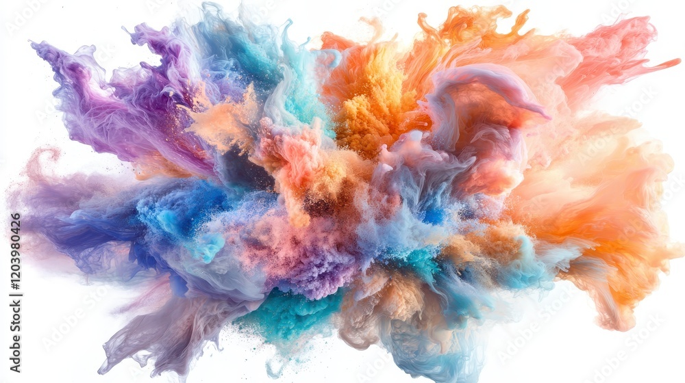 Abstract Colorful Ink Explosion Vibrant Pastel Swirls Artistic Paint Cloud Digital Art Background Abstract Colorful Ink Explosion Vibrant Pastel Swirls Artistic Paint Cloud Digital Art Background