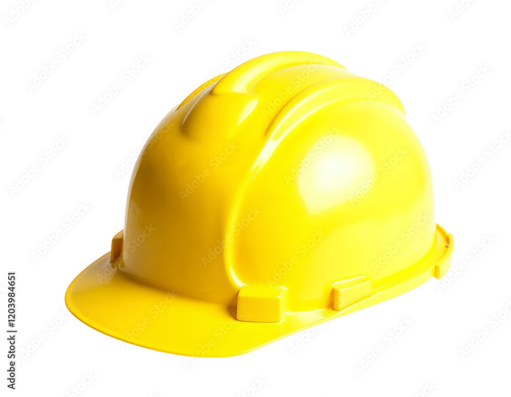 Fototapeta premium yellow helmet isolated on white