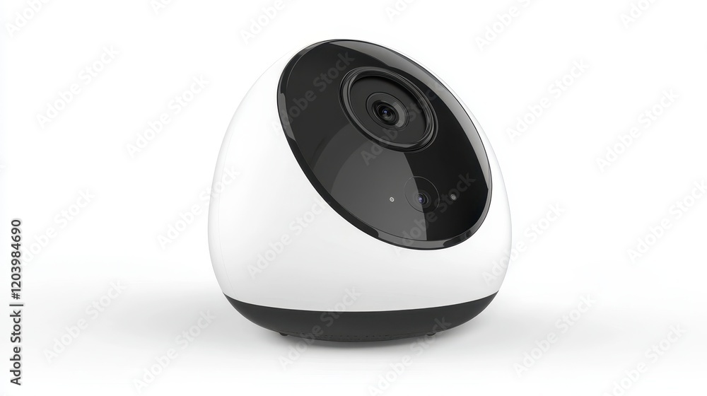 Modern Smart Home Security Camera White and Black Egg Design CCTV Surveillance Device Modern Smart Home Security Camera White and Black Egg Design CCTV Surveillance Device