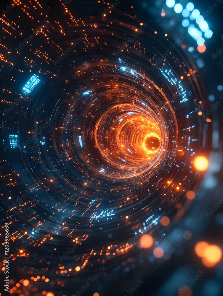 Obraz premium Abstract Digital Vortex