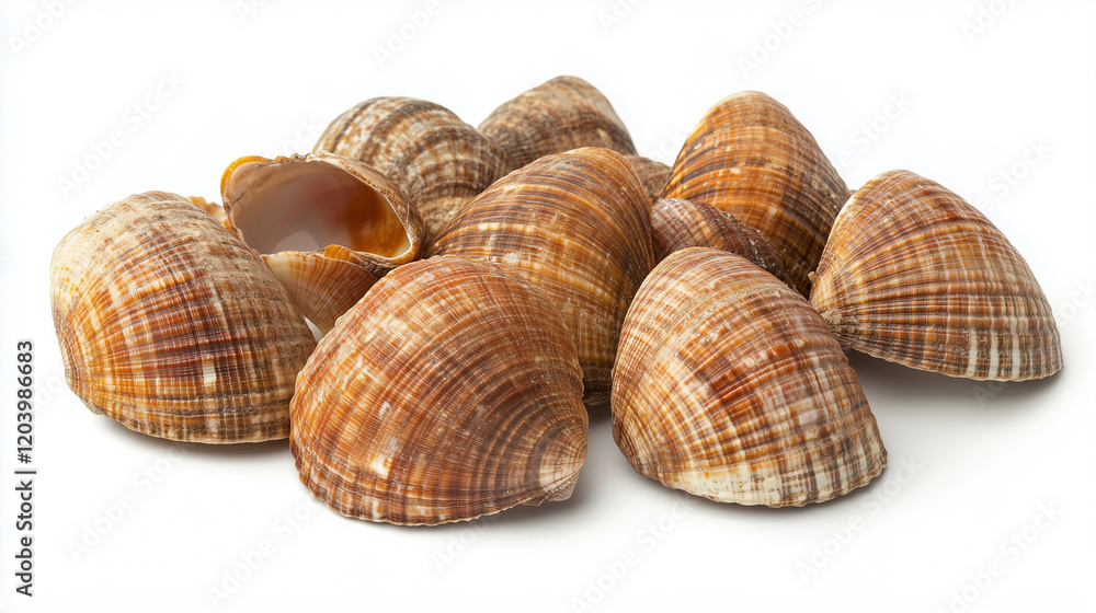 seashells on a white background seashells on a white background
