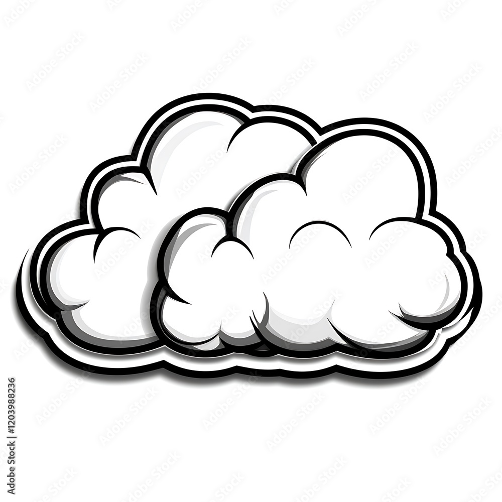 Clean and Minimalist White Clouds on a Simple Background Clean and Minimalist White Clouds on a Simple Background