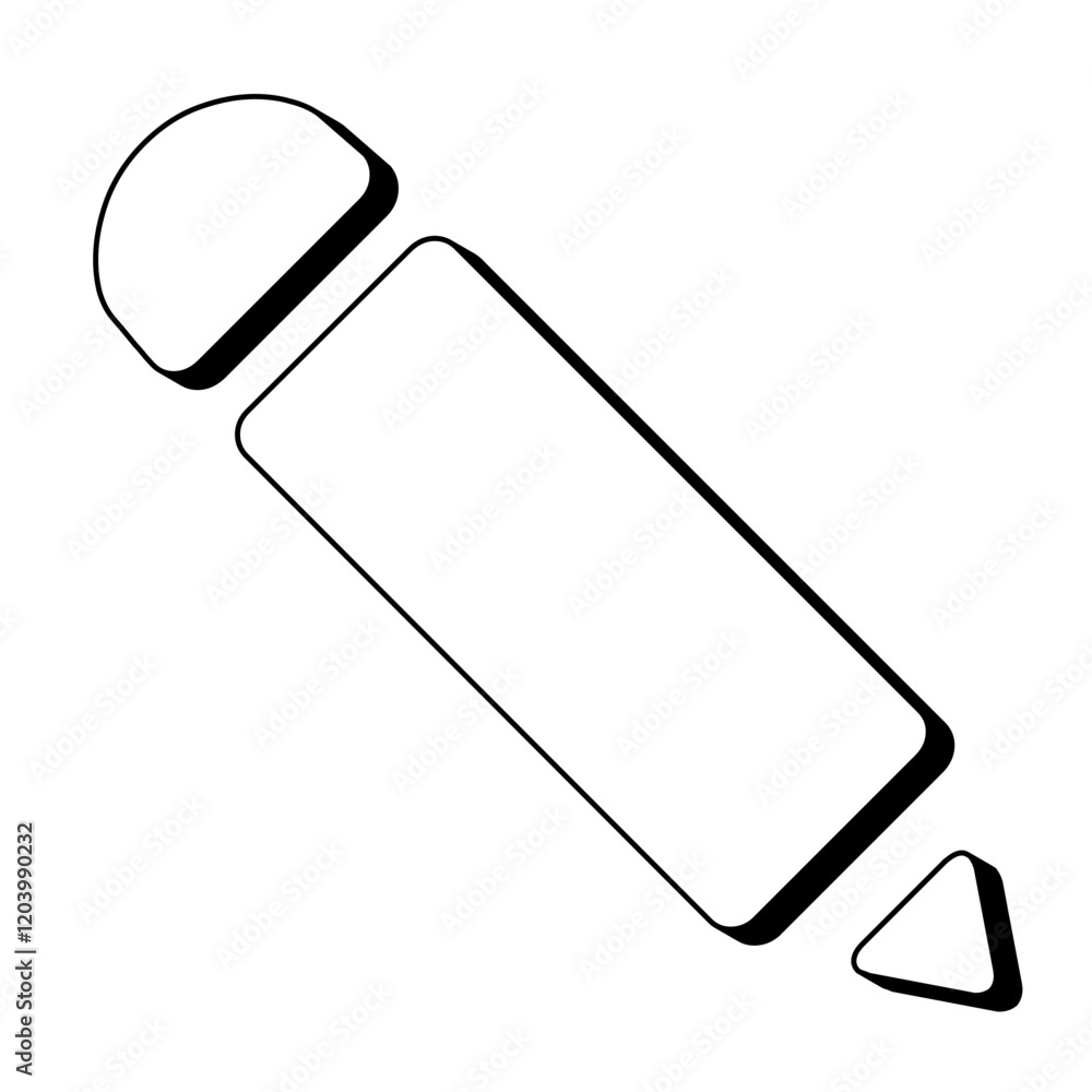 Illustration of a pencil