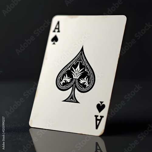 a simple playing card ace of spades 