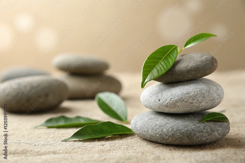 Serene Stones and Leaf: Calming Nature Still Life Photography Serene Stones and Leaf: Calming Nature Still Life Photography