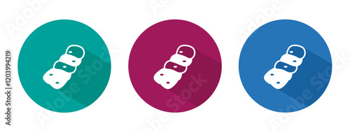 Bread icon illustration set with colorful. Stock vector.