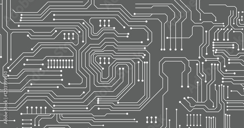 Circuit technology background with hi-tech digital data connection system and computer electronic design