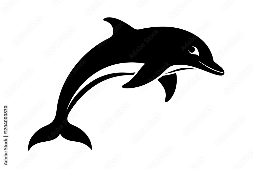 Fototapeta premium dolphin isolated on white background