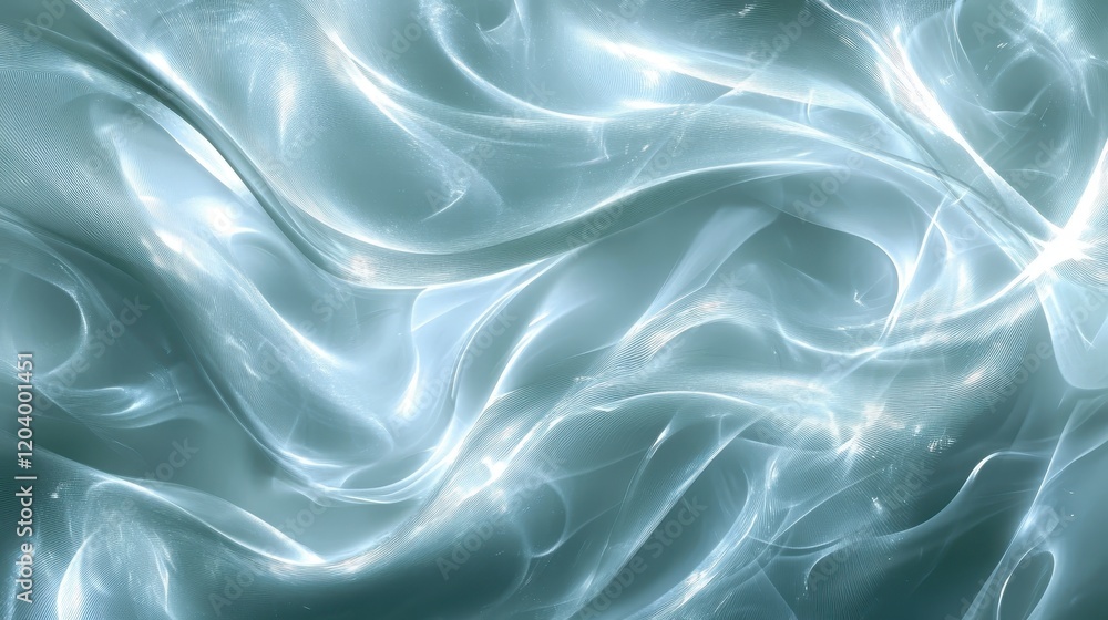 Obraz premium Abstract Silver and White Swirling Light Waves Elegant Flowing Energy Background Texture