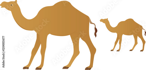 Vector art of Camel on white background