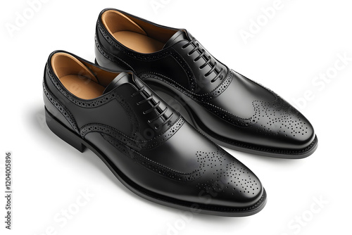 Wallpaper Mural Black Formal Leather Shoes Isolated on White Background Torontodigital.ca