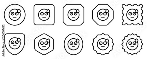 Editable confused, shocked, surprised emoticon vector icon. Part of a big icon set family. Part of a big icon set family. Perfect for web and app interfaces, presentations, infographics, etc