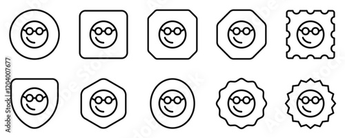 Editable smart glasses expression emoticon vector icon. Part of a big icon set family. Part of a big icon set family. Perfect for web and app interfaces, presentations, infographics, etc