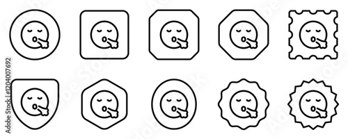 Editable sigh, relief, expression emoticon vector icon. Part of a big icon set family. Part of a big icon set family. Perfect for web and app interfaces, presentations, infographics, etc