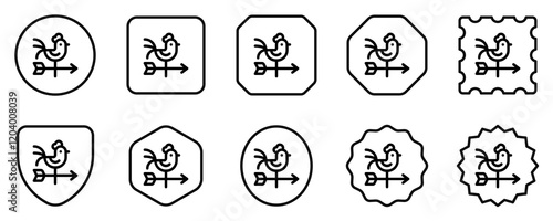 Editable weather vane vector icon. Farm, building, structure. Part of a big icon set family. Perfect for web and app interfaces, presentations, infographics, etc