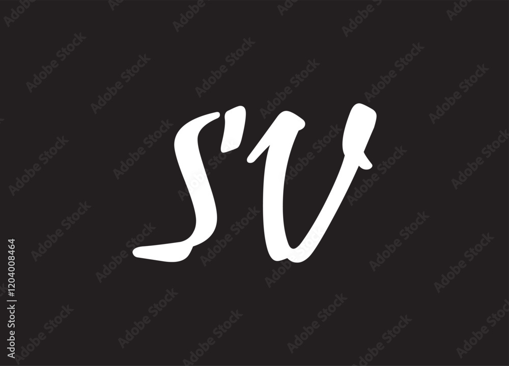 Obraz premium SV letter logo and initial logo design