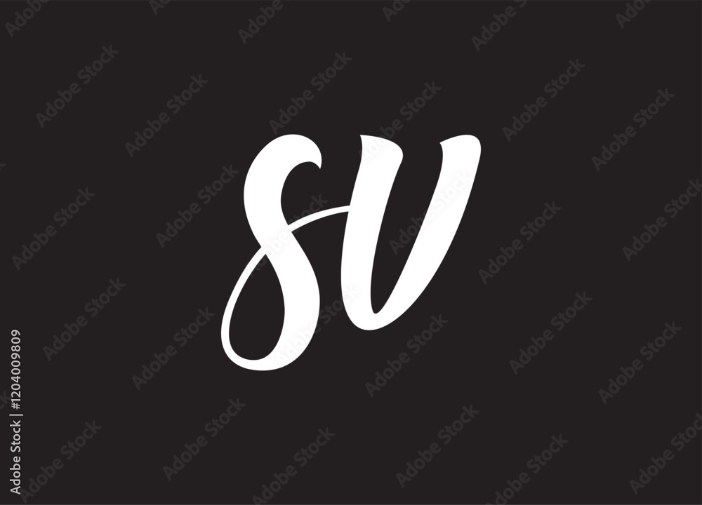 SV letter logo and initial logo design SV letter logo and initial logo design
