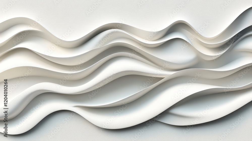 Abstract White Wave Pattern Fluid Swirls Modern Minimalist Design Elegant Background Texture Abstract White Wave Pattern Fluid Swirls Modern Minimalist Design Elegant Background Texture