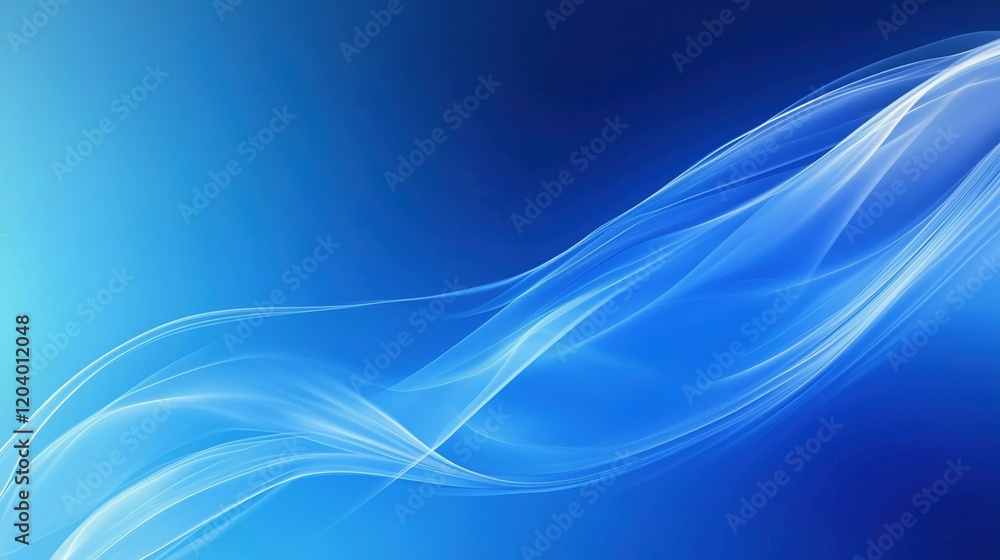 Smooth blue flowing waves with blank space Smooth blue flowing waves with blank space
