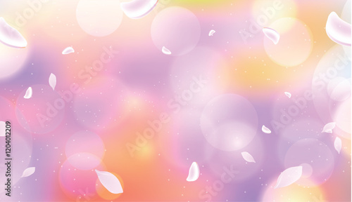 春の背景デザイン。花びらが美しいバックグラウンド