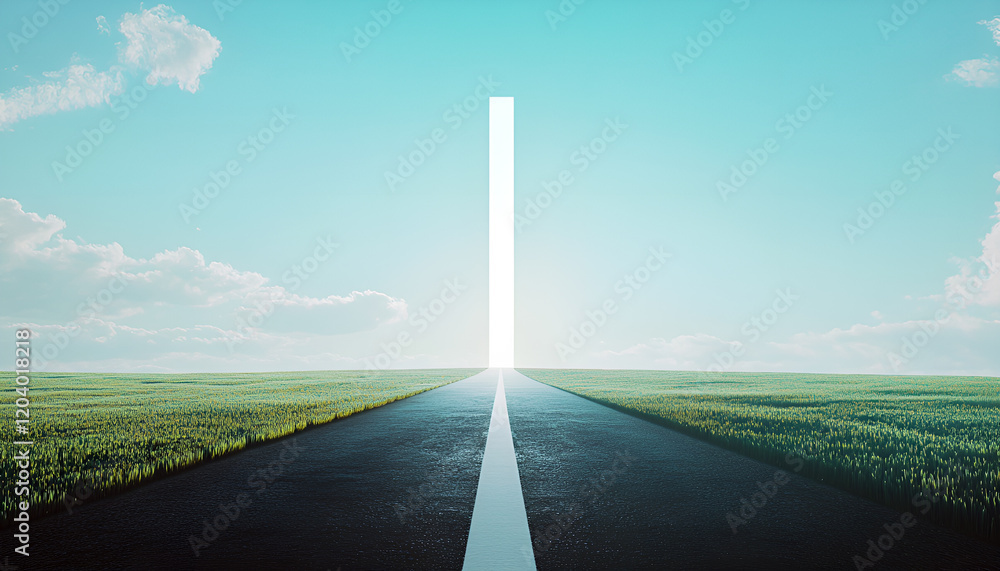 Fototapeta premium Highway road going up as an arrow symbolizing success, growth, or opportunity