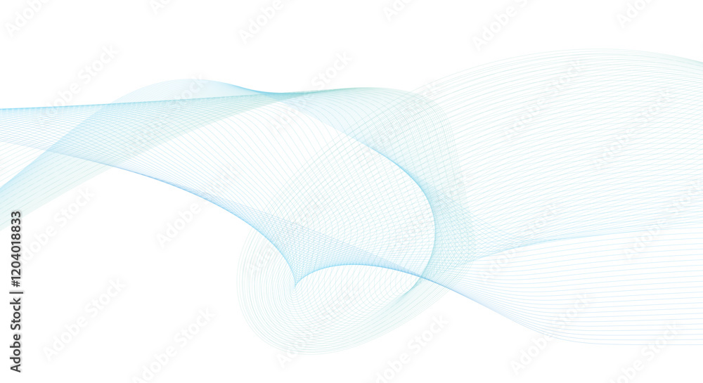 Abstract blue stylish flowing wave on white background Abstract blue stylish flowing wave on white background