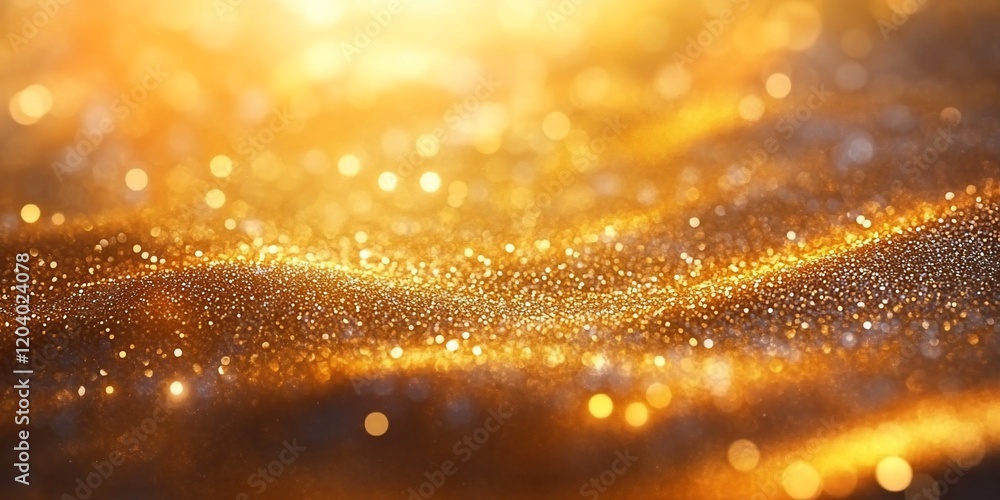 Golden glitter texture, glowing, abstract background Golden glitter texture, glowing, abstract background