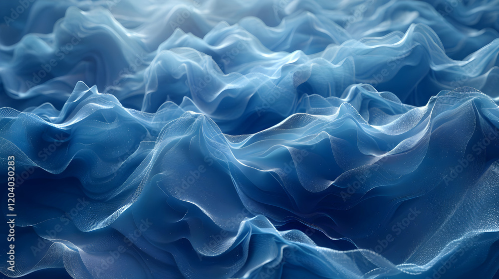 Obraz premium Abstract Background Blue Wavy Pattern