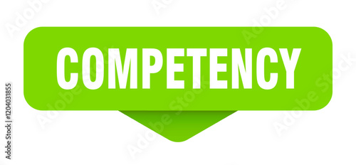 competency sticker. competency sign on transparent background