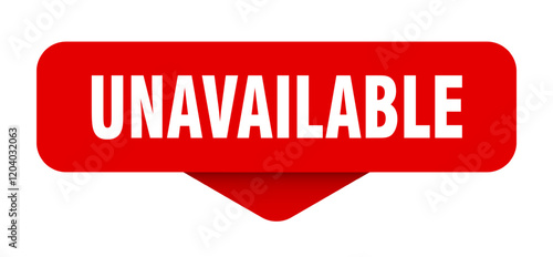 unavailable sticker. unavailable sign on transparent background