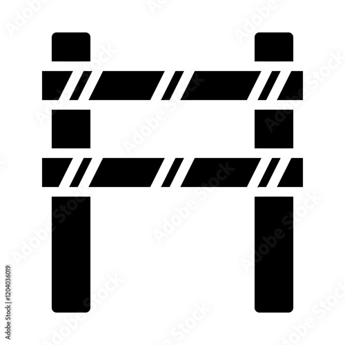 Road barrier icon. Concept of safety, warning, and restriction.
