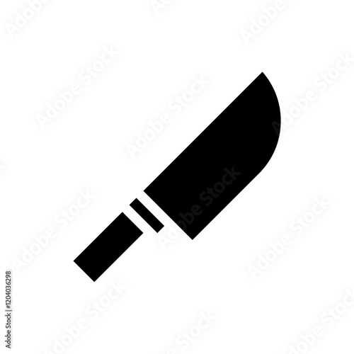 Chef knife silhouette. Concept of cooking, kitchenware, and culinary.