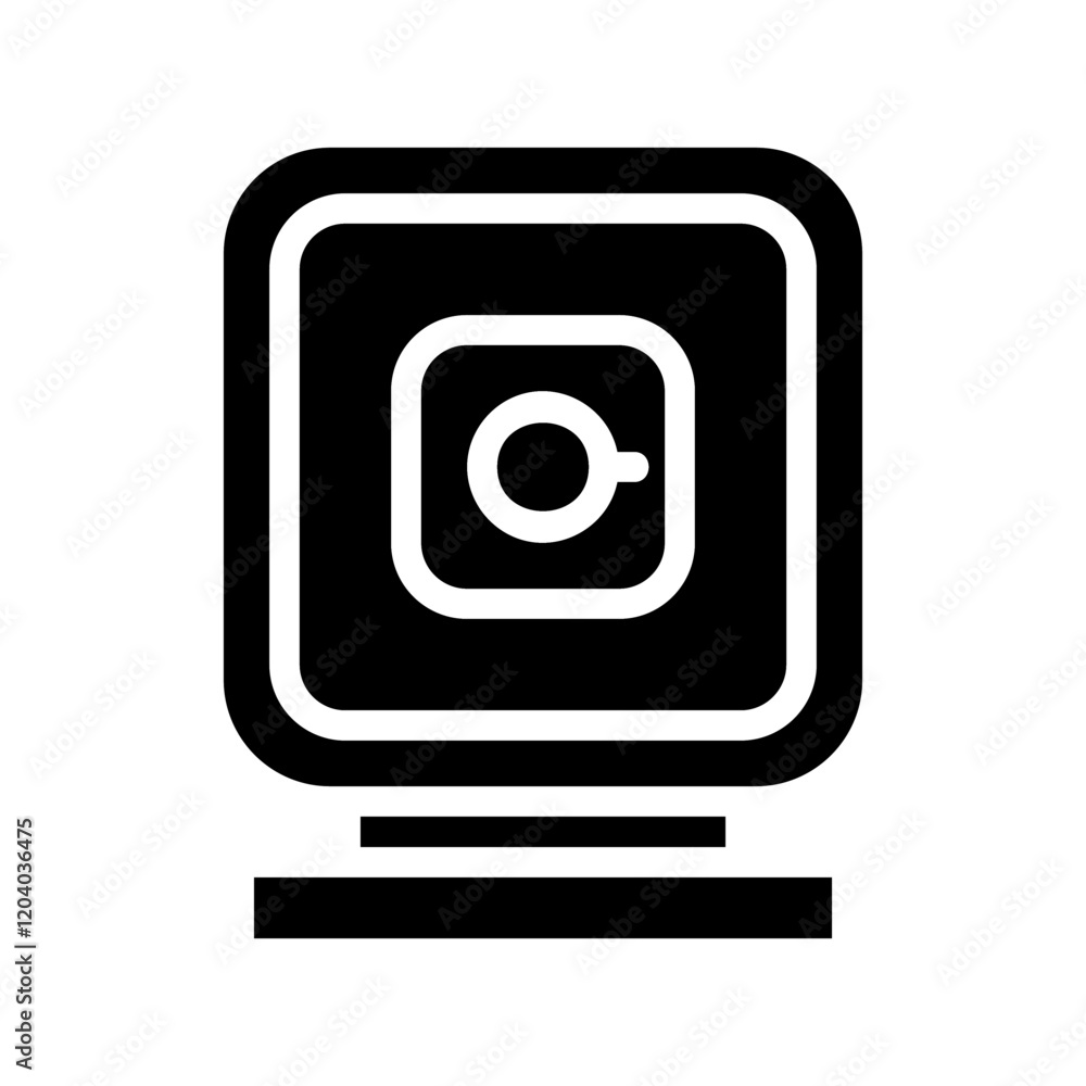 Webcam icon. Concept of online communication, video call, and surveillance. Webcam icon. Concept of online communication, video call, and surveillance.