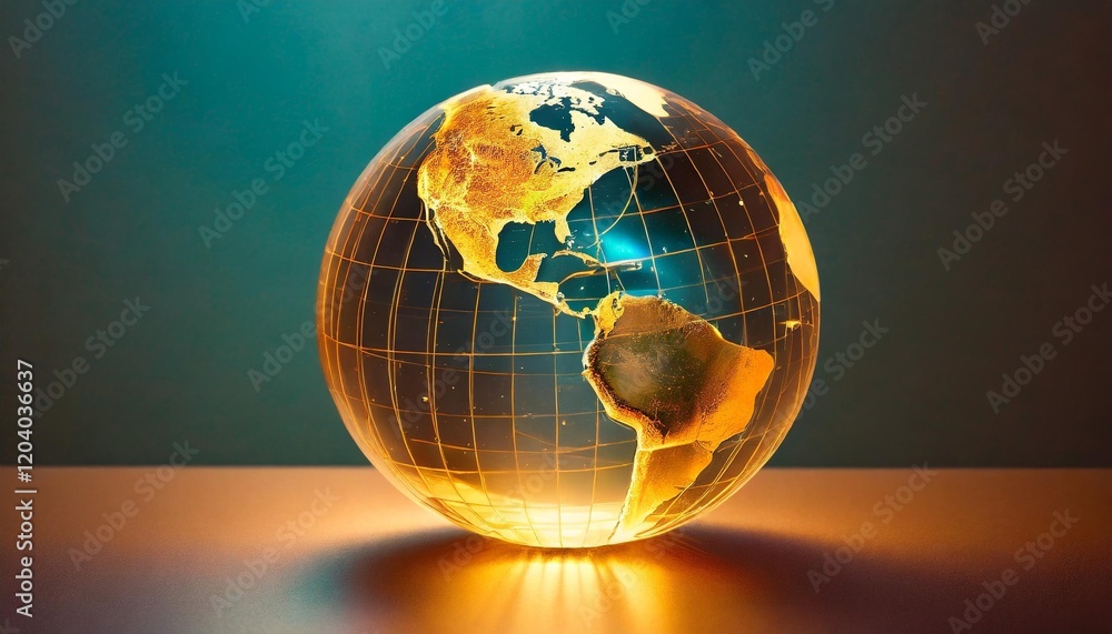 gold globe on black background gold globe on black background