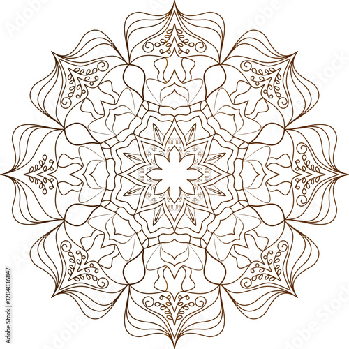 mandala light black background for making gift wrapping paperconcatenated from geometric shapes