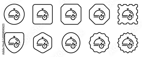 Editable food cooking time, serving time, delivery time vector icon. Part of a big icon set family. Perfect for web and app interfaces, presentations, infographics, etc
