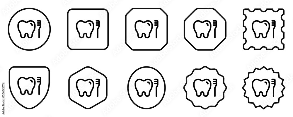 Fototapeta premium Editable tooth and brush vector icon. Dentistry, healthcare, medical. Part of a big icon set family. Perfect for web and app interfaces, presentations, infographics, etc