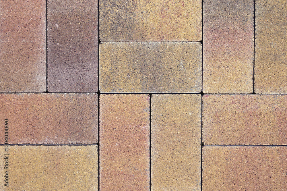 Fototapeta premium yellow purple stone paving slabs close up