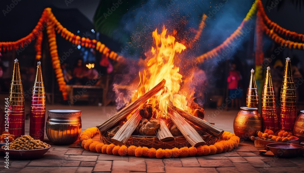 Obraz premium incense sticks in a temple