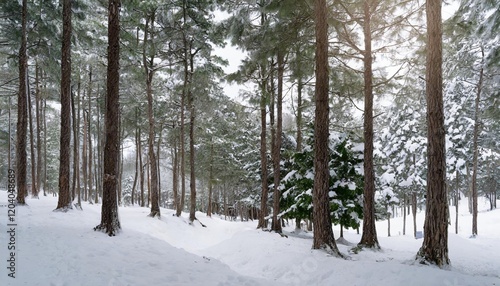 snow covered trees