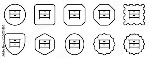 Editable nightstand, drawer, cabinet vector icon. Part of a big icon set family. Perfect for web and app interfaces, presentations, infographics, etc
