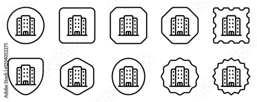 Editable hotel, apartment, office building vector icon. Part of a big icon set family. Perfect for web and app interfaces, presentations, infographics, etc