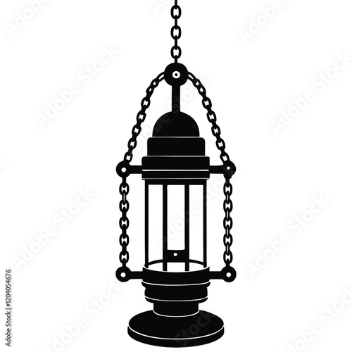 Hanging lights on a white background