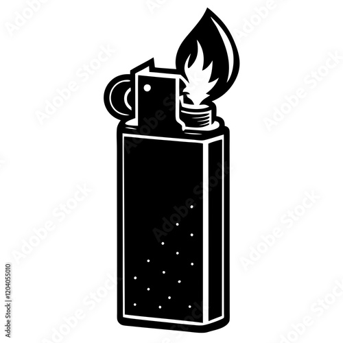 black gas lighter isolated