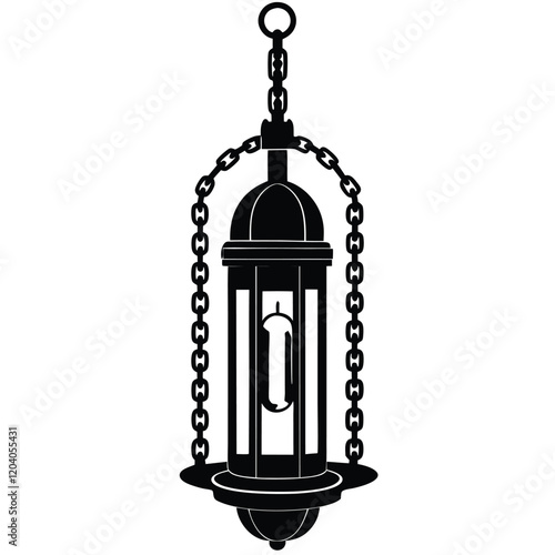 Hanging lights on a white background