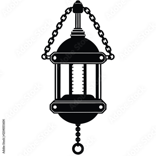 Hanging lights on a white background