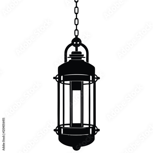 Hanging lights on a white background