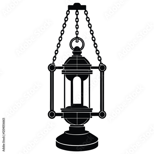 Hanging lights on a white background
