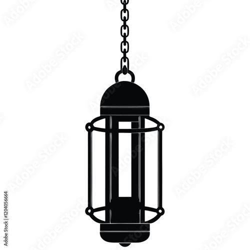 Hanging lights on a white background