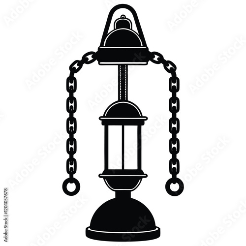 Hanging lights on a white background